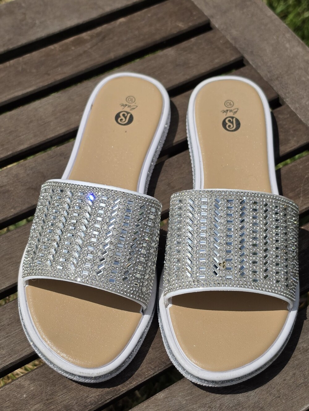 Rhinestone and glitter slides 10